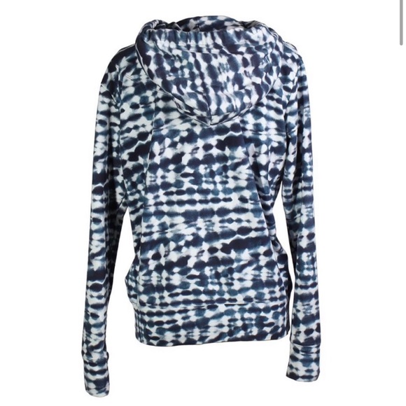 NWOT Johnny Was Blue Tie Dye Zip Up Hoodie Size Medium - Picture 2 of 9